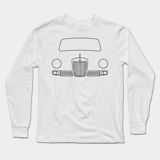 Riley Elf 1960s classic car outline graphic (black) Long Sleeve T-Shirt